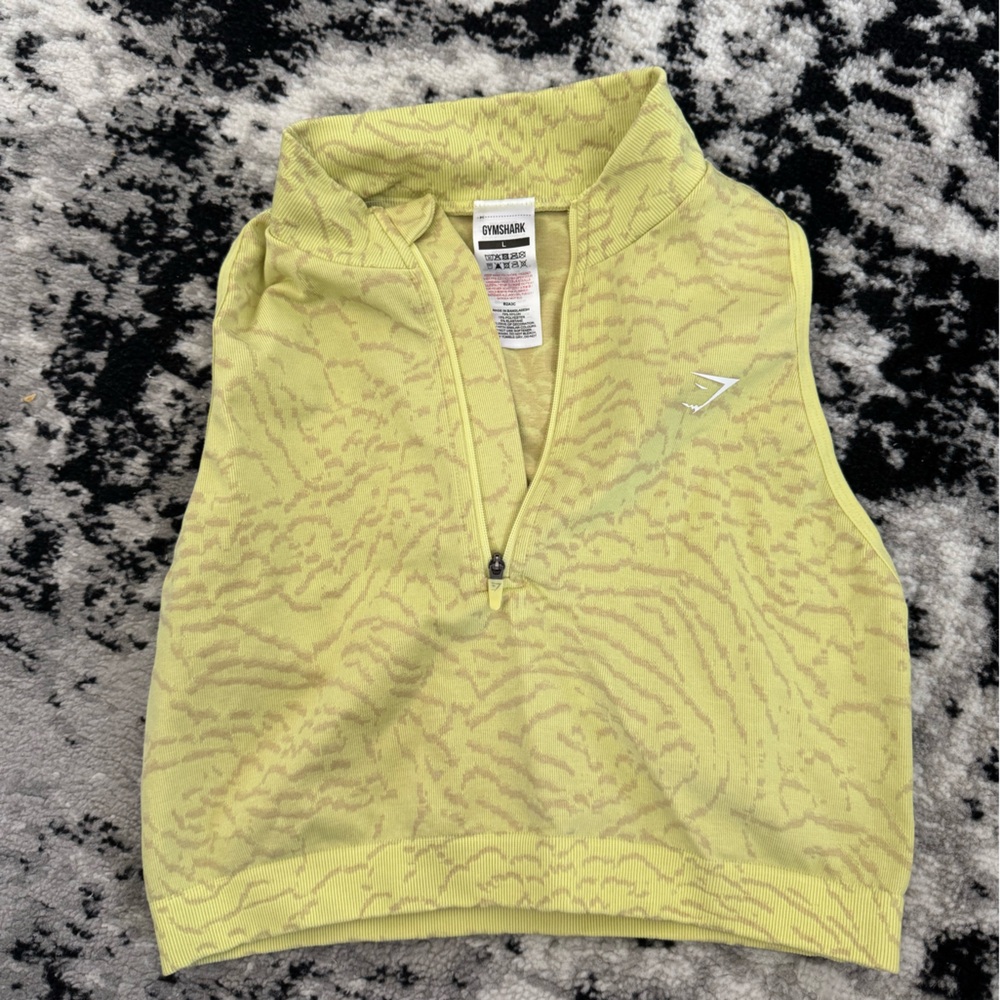 Gymshark Light Green Patterned Top